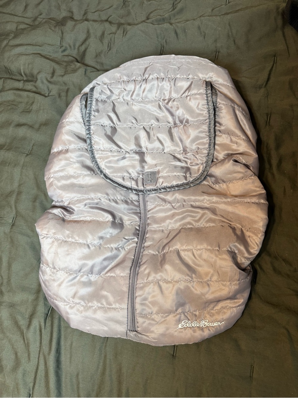 Eddie Bauer Quilted Infant Car Seat Cover Gray
